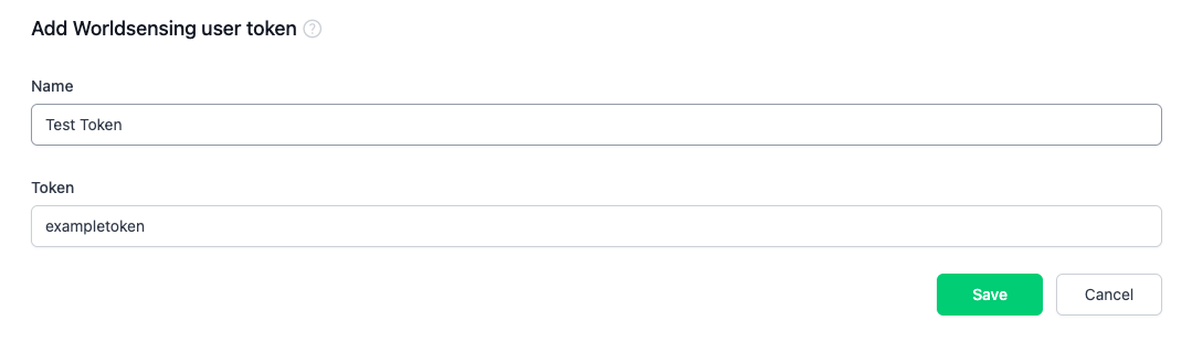 Add user token details