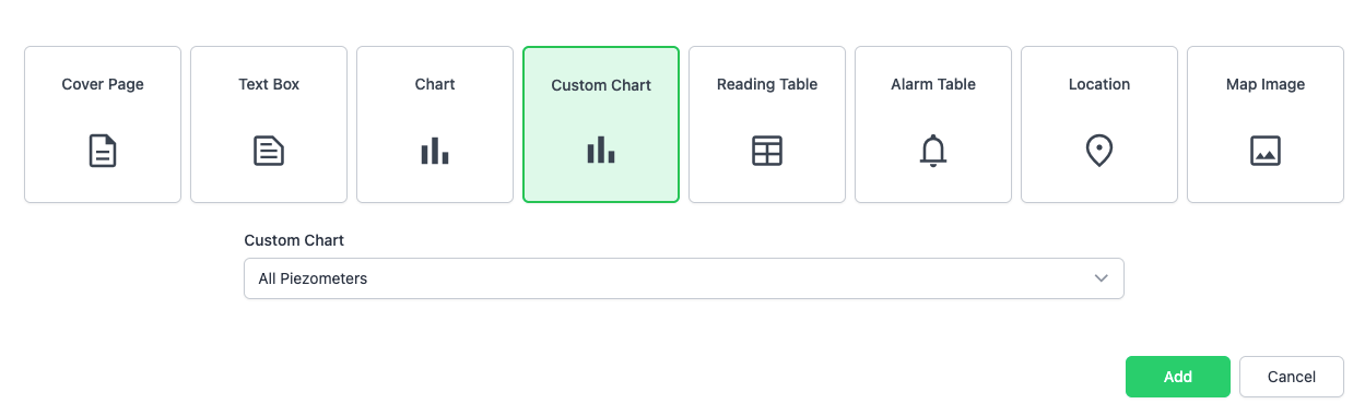 Custom chart tile